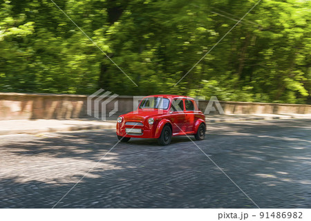 Old retro car taking participation in race Old retro car taking participation in race 91486982