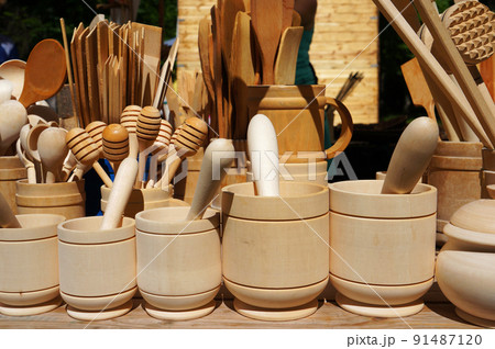 Wooden Handmade Kitchen Utensils. 91487120