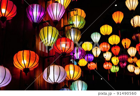夜のアジアンなランタン祭り・フェスティバル 夜のアジアンなランタン祭り・フェスティバル 91490560