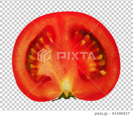 Ripe tomato cross section Ripe tomato cross section 91490837