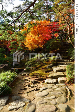 旧齋藤家別邸の紅葉(新潟県) 旧齋藤家別邸の紅葉(新潟県) 91491234