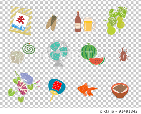 Retro summer items Retro summer items 91491842