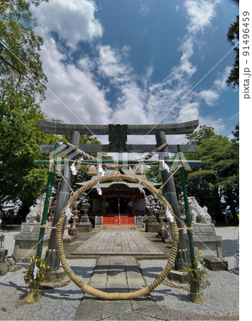 埼玉県本庄市児玉町の東石清水八幡(ひがしいわしみず)神社の青銅製鳥居 埼玉県本庄市児玉町の東石清水八幡(ひがしいわしみず)神社の青銅製鳥居 91496459