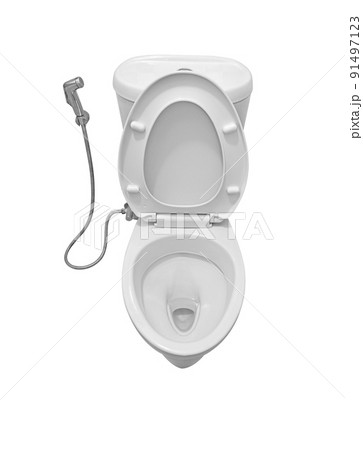 Toilet bowl on a white background Toilet bowl on a white background 91497123