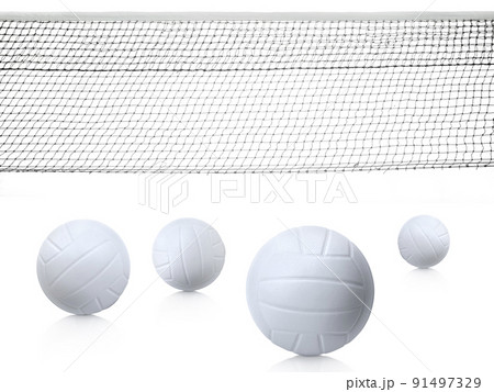 Isolated Volleyball Net on the white background Isolated Volleyball Net on the white background 91497329