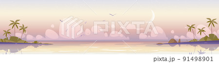 Tropical sea landscape in early morning Tropical sea landscape in early morning 91498901
