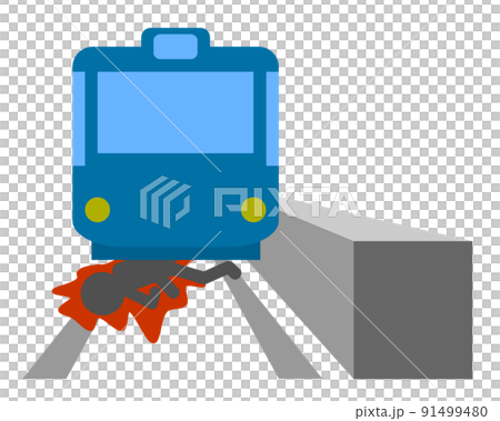 Illustration that caused a tragic personal injury on the platform of the station 91499480