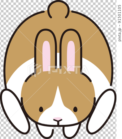 兔子朝前蜷縮著(棕色) 兔子朝前蜷縮著(棕色) 91501105