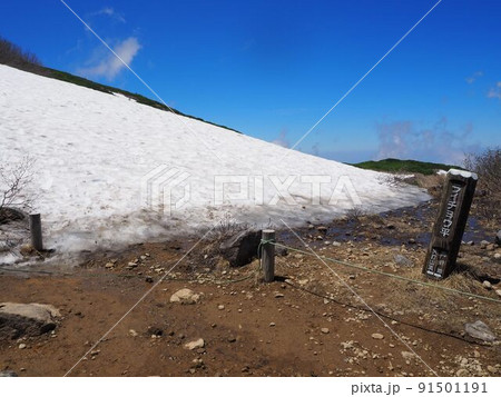 ライチョウ平の雪渓 91501191