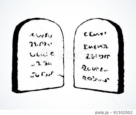 Tablets with 10 commandments. Vector drawing Tablets with 10 commandments. Vector drawing 91502002