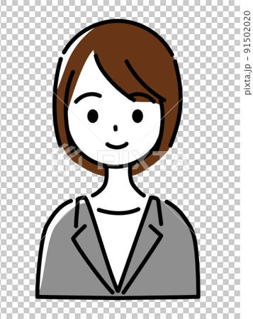 一個穿著西裝的微笑女人（上半身） 91502020