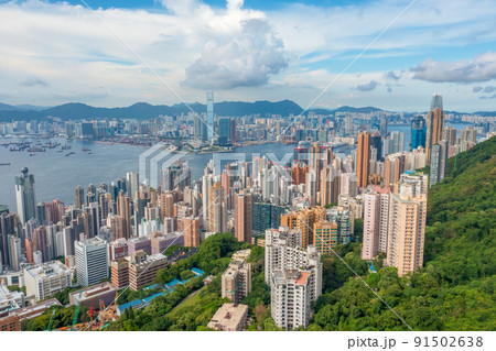 Victoria Harbour, viewing from west side of Hong Kong Island 1 May 2022 Victoria Harbour, viewing from west side of Hong Kong Island 1 May 2022 91502638