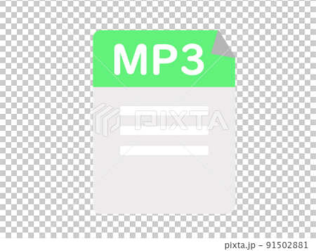 mp3 音楽 ミュージック 音源 アイコン ウェブ イラスト	 91502881