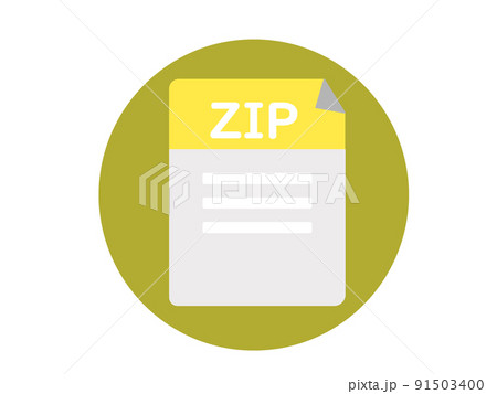 zip ファイル アイコン 圧縮 ウェブ イラスト	 91503400