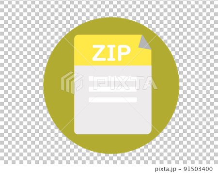 zip ファイル アイコン 圧縮 ウェブ イラスト	 91503400