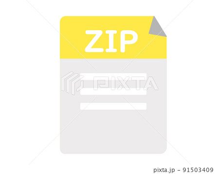 zip ファイル アイコン 圧縮 ウェブ イラスト 91503409
