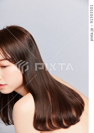 ビューティー若い日本人女性 髪の毛の綺麗な女性 ビューティー若い日本人女性 髪の毛の綺麗な女性 91503501