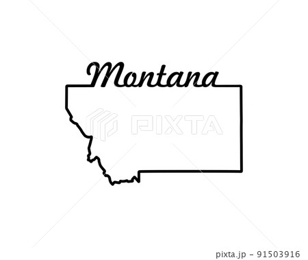 US state map. Montana outline symbol. Vector illustration US state map. Montana outline symbol. Vector illustration 91503916