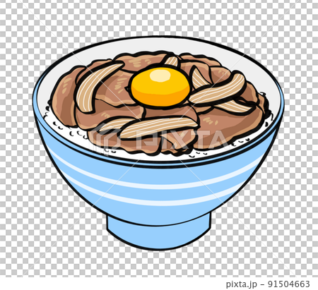 Gyudon with egg 91504663