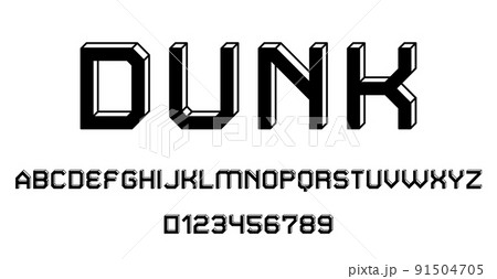 Set of alphabets font letters and numbers Set of alphabets font letters and numbers 91504705