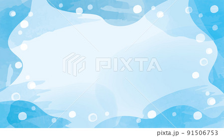 水彩風　水イメージ背景イラスト 91506753