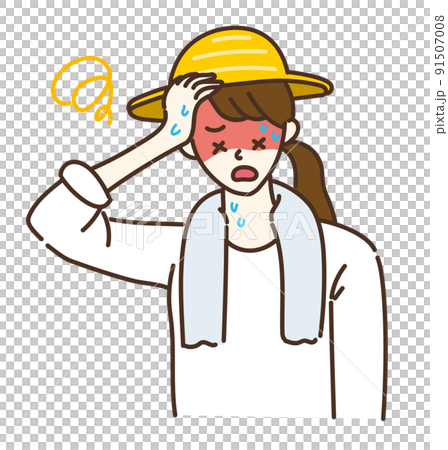 Heat stroke measures female housewife dizziness Heat stroke measures female housewife dizziness 91507008