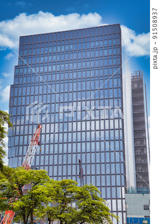 マンション・ビルの建設現場 マンション・ビルの建設現場 91508937