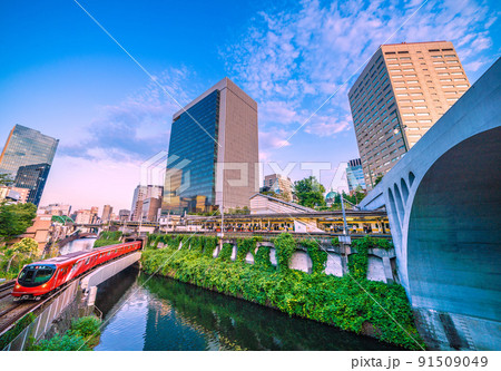 日本の東京都市景観 美しい聖橋や東京メトロ丸ノ内線新型車両2000系、御茶ノ水駅などを望む 日本の東京都市景観 美しい聖橋や東京メトロ丸ノ内線新型車両2000系、御茶ノ水駅などを望む 91509049