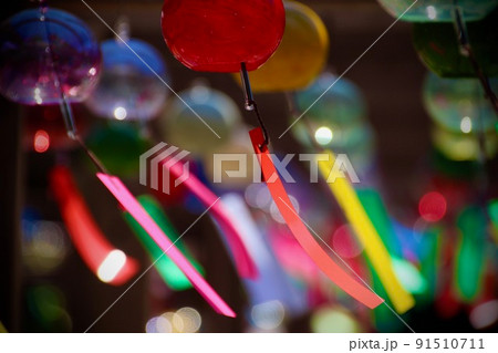 可睡斎さま、風鈴祭りの風鈴の群れ、アップの写真です。 可睡斎さま、風鈴祭りの風鈴の群れ、アップの写真です。 91510711