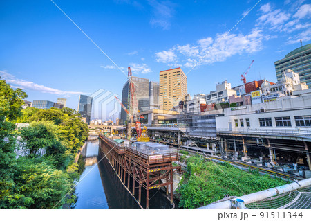 日本の東京都市景観 JR御茶ノ水駅改良工事などを望む 日本の東京都市景観 JR御茶ノ水駅改良工事などを望む 91511344