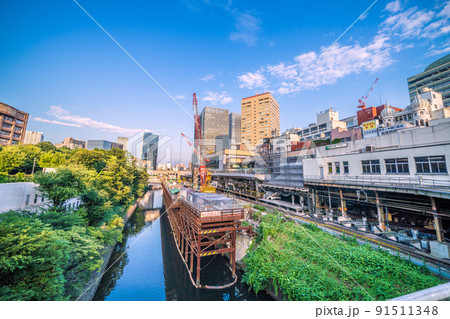 日本の東京都市景観 JR御茶ノ水駅改良工事などを望む 日本の東京都市景観 JR御茶ノ水駅改良工事などを望む 91511348
