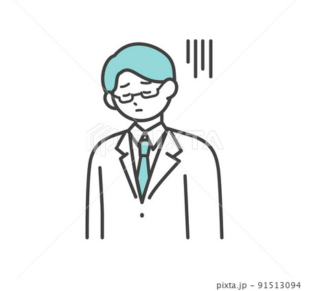 医療従事者の表情とジェスチャーのイラスト素材 91513094