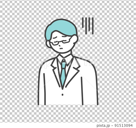 医療従事者の表情とジェスチャーのイラスト素材 91513094