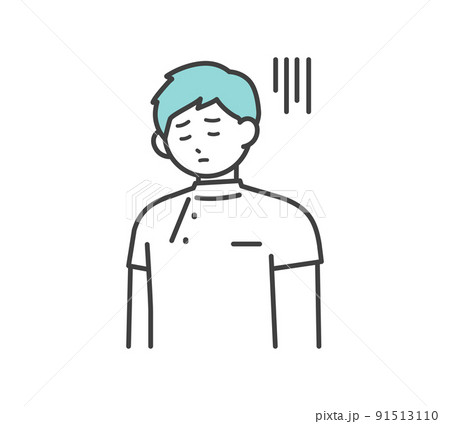 医療従事者の表情とジェスチャーのイラスト素材 医療従事者の表情とジェスチャーのイラスト素材 91513110