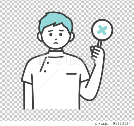 醫務人員持有標籤的插圖素材 醫務人員持有標籤的插圖素材 91513124