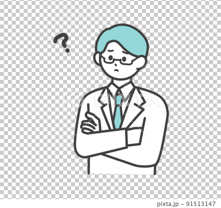 Illustration material of facial expressions and gestures of medical staff 91513147