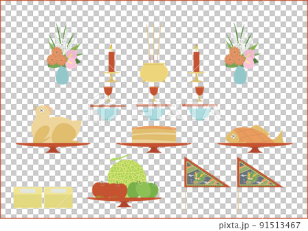 御供え 墓参り お墓参り 91513467