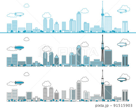 高層ビル 大都市 背景素材 高層ビル 大都市 背景素材 91515903