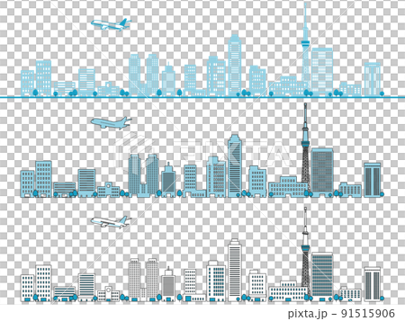 摩天大樓大城市背景素材 91515906