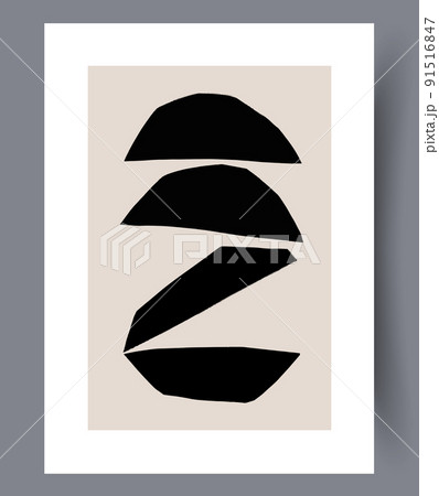 Printable wall art vector poster set. 91516847