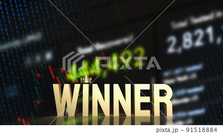 The gold winner on business background for challenge concept 3d rendering The gold winner on business background for challenge concept 3d rendering 91518884