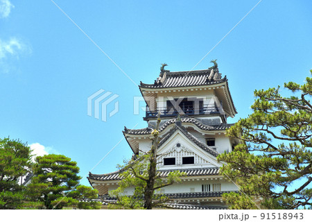 初夏の高知城天守閣 初夏の高知城天守閣 91518943