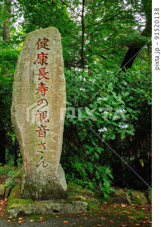 滋賀県近江八幡市の長命寺の「健康長寿の観音さん」の石碑 滋賀県近江八幡市の長命寺の「健康長寿の観音さん」の石碑 91520138