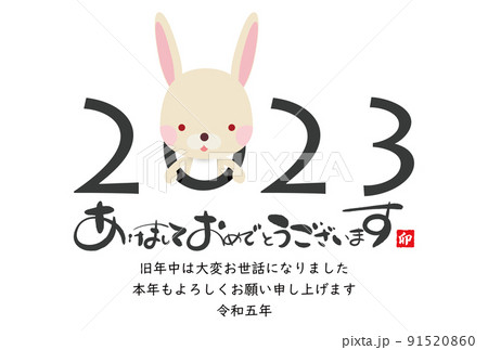 2023年卯年年賀素材 91520860