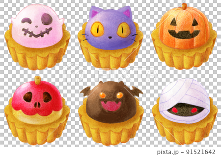 ハロウィンのキャラクタースイーツの6種セット 91521642