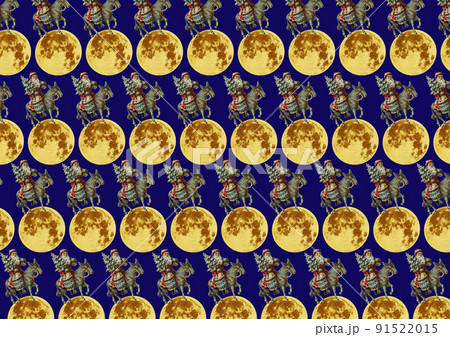 ビンテージ　コラージュ　クリスマス　壁紙 91522015