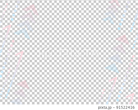 Pink and light blue gradient rising arrow frame 91522416