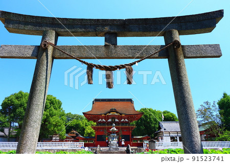岡崎市、伊賀八幡宮の風景 91523741