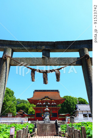 岡崎市、伊賀八幡宮の風景 91523742