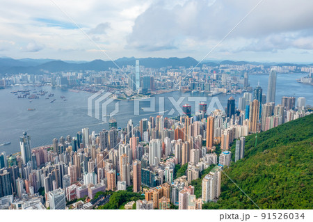 Victoria Harbour, viewing from west side of Hong Kong Island 1 May 2022 Victoria Harbour, viewing from west side of Hong Kong Island 1 May 2022 91526034